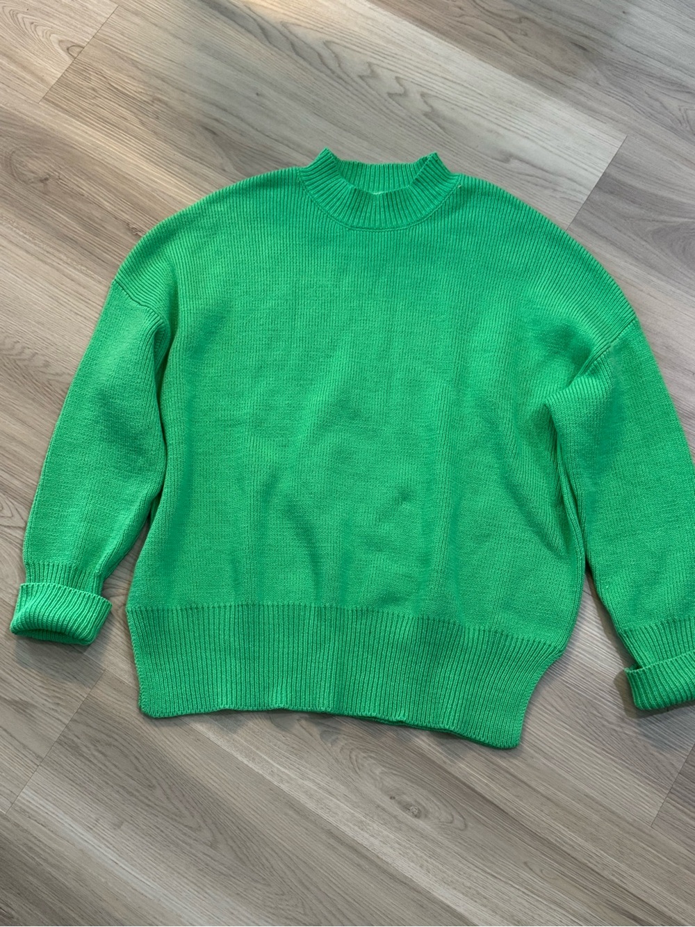 By Together Vibrant Green Mock Neck Sweater